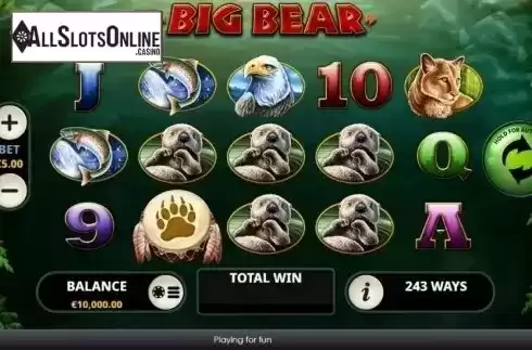 Reel Screen. Big Bear from Playtech
