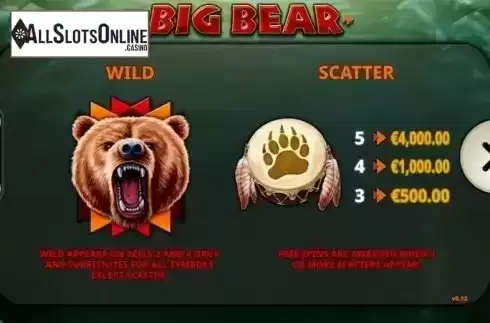 Symbols. Big Bear from Playtech