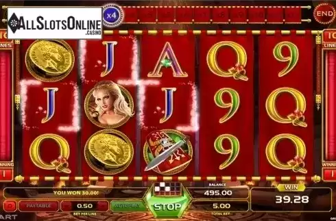 Free spins screen 2. Caligula from GameArt