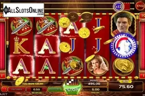 Free spins screen 4. Caligula from GameArt