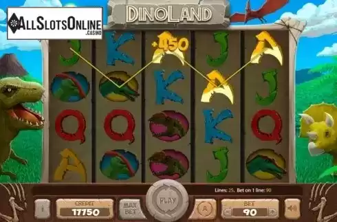 Win Screen . Dinoland from X Card
