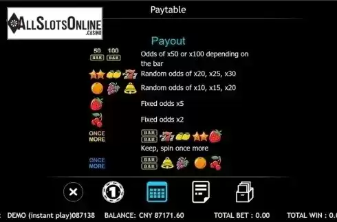 Paytable . Dj Mario	 from Triple Profits Games