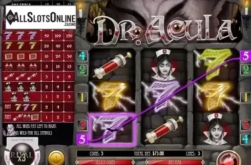 Win Screen 1. Dr. Acula from Rival Gaming