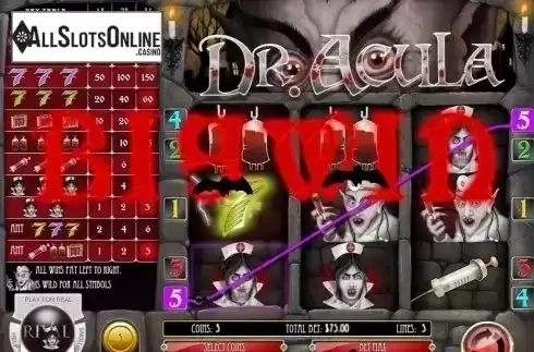 Win Screen 3. Dr. Acula from Rival Gaming