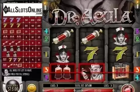 Win Screen 4. Dr. Acula from Rival Gaming