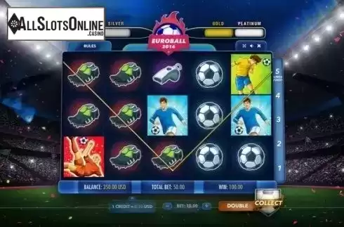 Win Screen. Euroball from Betsense