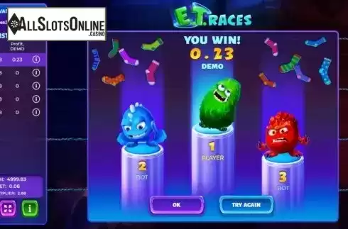 Win 1. E.T. Races from Evoplay Entertainment