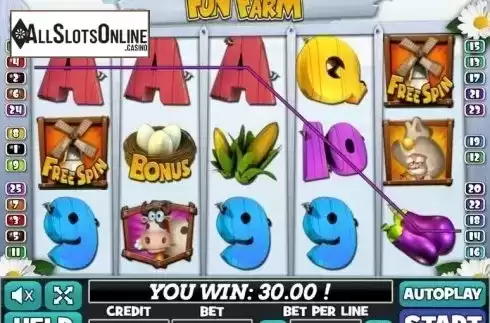 Win Screen. Fun Farm from PlayPearls