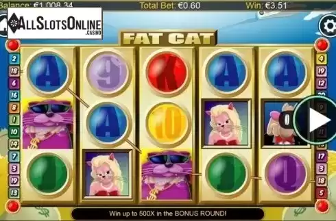 Wild Win screen. Fat Cat from NextGen