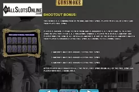 Paytable 4. Gunsmoke from 2by2 Gaming