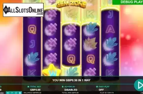 Win Screen 1. Gem Zone from Leander Games