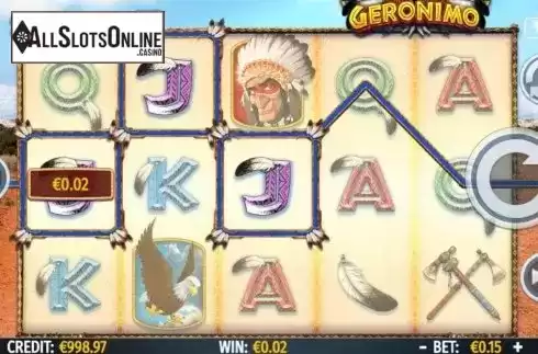 Win screen 1. Geronimo from Octavian Gaming