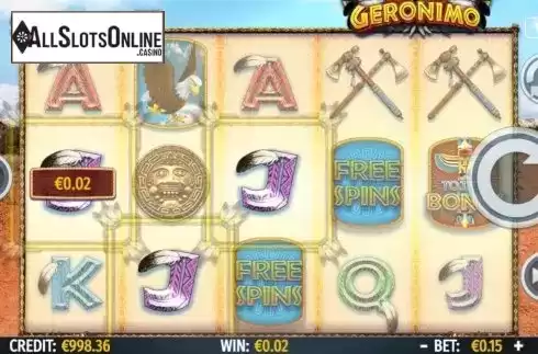 Win screen 3. Geronimo from Octavian Gaming