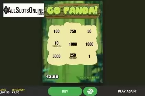 Game Rules 3. Go Panda from Hacksaw Gaming