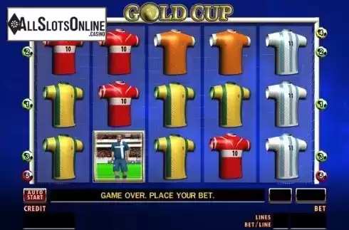 Reels screen. Gold Cup from Merkur