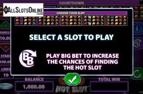 Intro screen. Hot Slot (Barcrest) from Barcrest