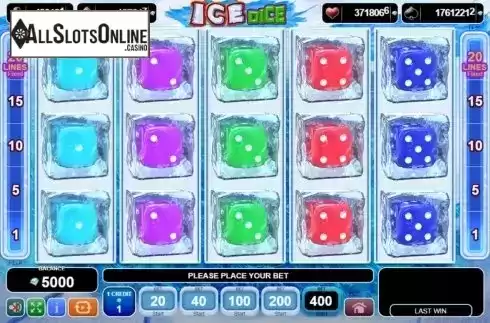 Reel Screen. Ice Dice from EGT
