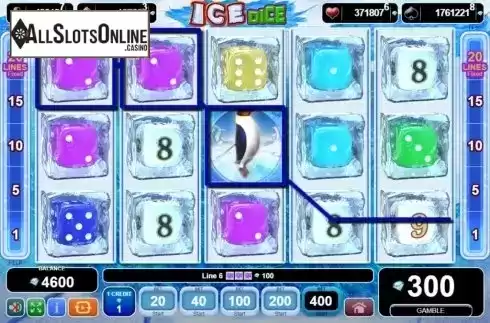 Win Screen . Ice Dice from EGT