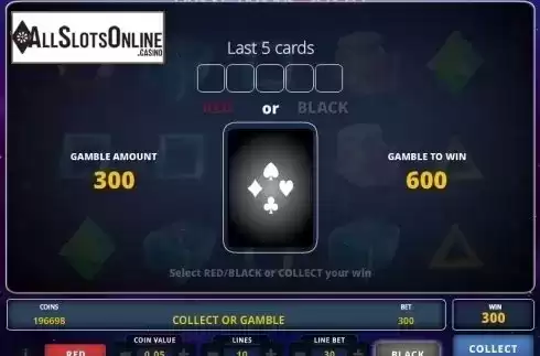 Gamble screen 1. Infinium from Zeus Play