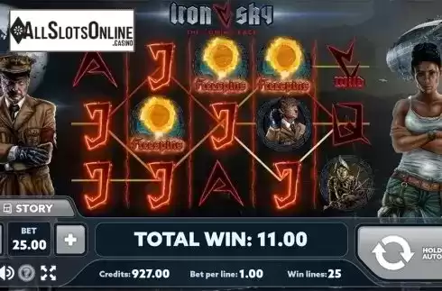 Free spin screen. Iron Sky from PlayPearls