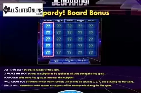 Paytable 4. Jeopardy! from IGT