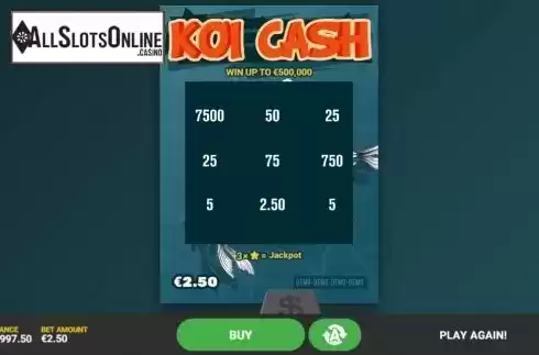 Game Screen 3. Koi Cash from Hacksaw Gaming