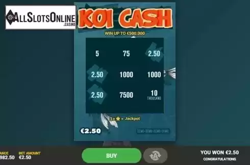 Game Screen 4. Koi Cash from Hacksaw Gaming
