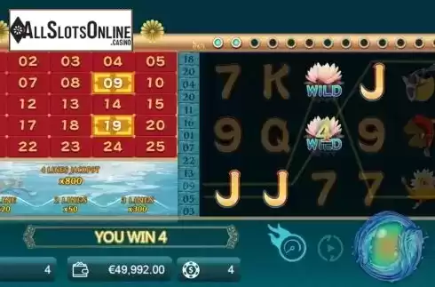 Win screen. Koi Jump from Mancala Gaming
