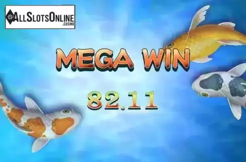 Big win screen. Koi Jump from Mancala Gaming