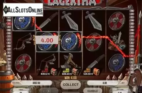 Win screen. Lagertha from Fugaso