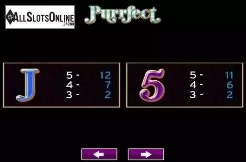 Paytable 3. Purrfect from High 5 Games