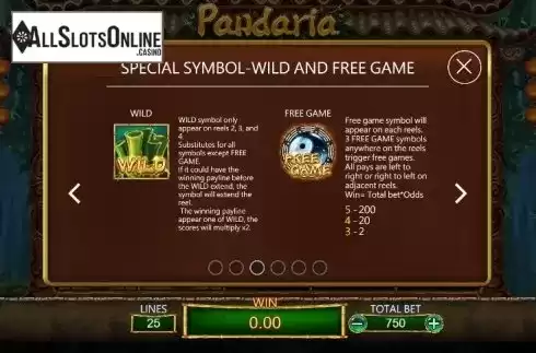 Paytable 3. Pandaria from Dragoon Soft