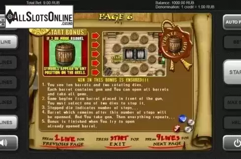 Bonus Game 2. Pirate 2 from Igrosoft