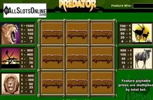 Bonus Game. Predator from Bwin.Party