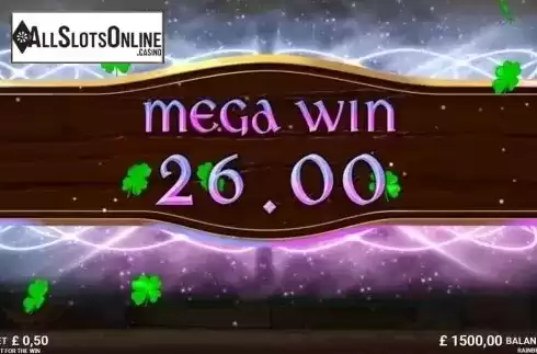 Mega Win screen. Rainbrew from JustForTheWin