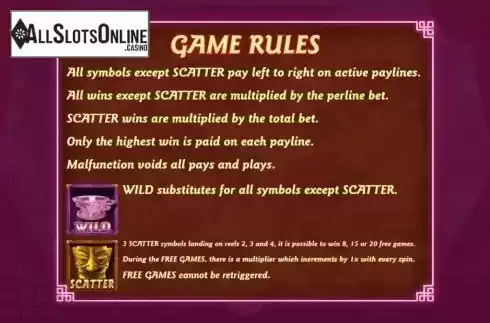 Game Rules. Rarities from KA Gaming
