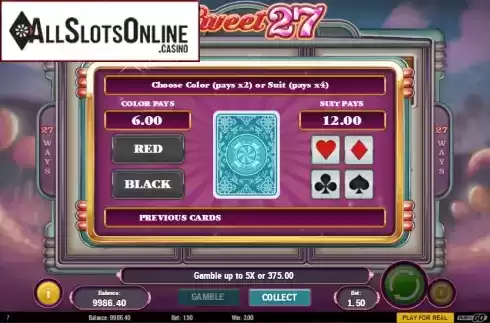Screen 5. Sweet 27 from Play'n Go