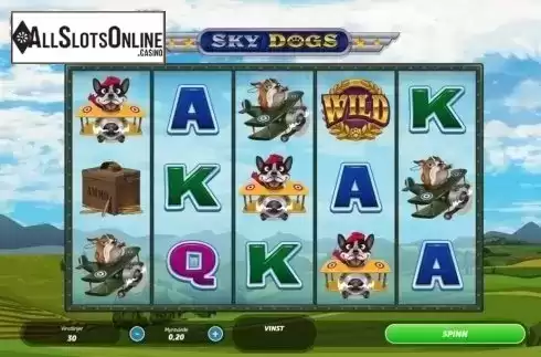 Reels screen. Sky Dogs from Gamesys