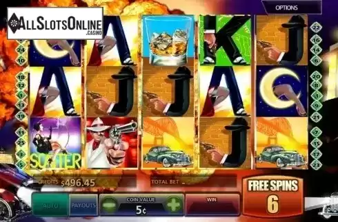 Free Spins screen. Slotboss from MultiSlot