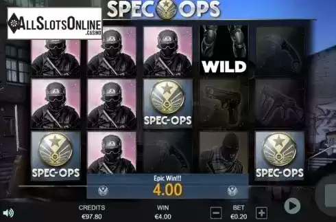 Win screen 3. Spec-Ops from Cubeia