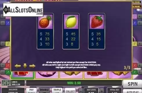 Paytable 3. Spin & Win from Play'n Go