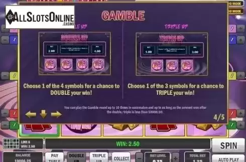 Paytable 5. Spin & Win from Play'n Go