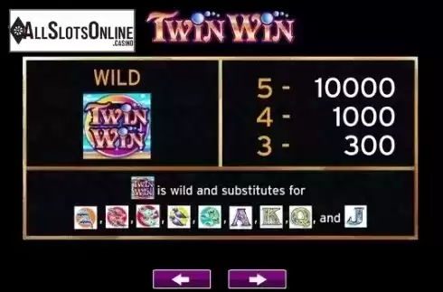 Paytable 1. Twin Win from High 5 Games