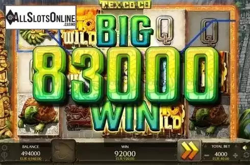 Big win screen. TexCoCo from FUGA Gaming