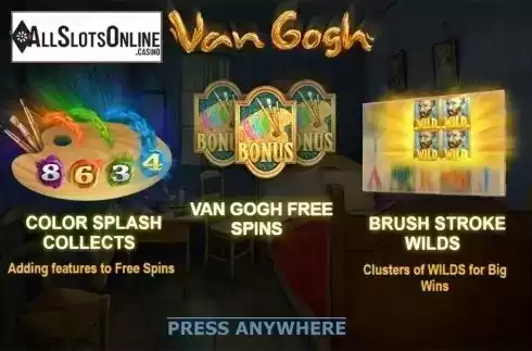 Intro screen. Van Gogh from Sthlm Gaming