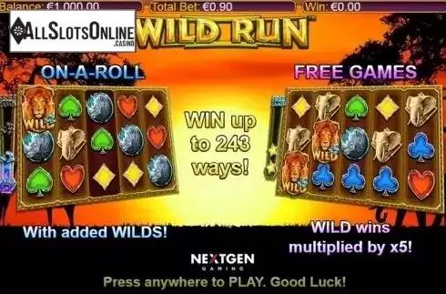 Screen 1. Wild Run from NextGen