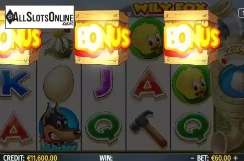 Bonus symbols screen. Wily Fox from Octavian Gaming