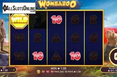 Win Screen 2. Wombaroo from Booming Games