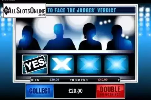 Gamble screen. X Factor from Ash Gaming