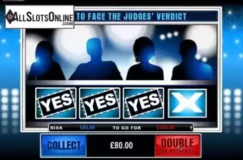 Bonus Game screen. X Factor from Ash Gaming